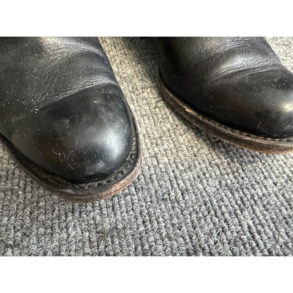 Frye Boots Dorado Size 6 Riding Black Leather Boots 77561 GY Welt Equestrian - Picture 4 of 10